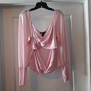 🎀 Plush Pink Cut Out Crop Top🎀